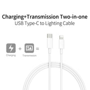 XJ-61 12W USB-C / Type-C to 8 Pin PD Fast Charging Cable, Cable Length:1.5m