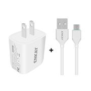 ENKAY Hat-Prince 20W PD Type-C + QC 3.0 USB Fast Charging Travel Charger Power Adapter with Fast Charge Data Cable, US Plug(With Micro USB Cable)