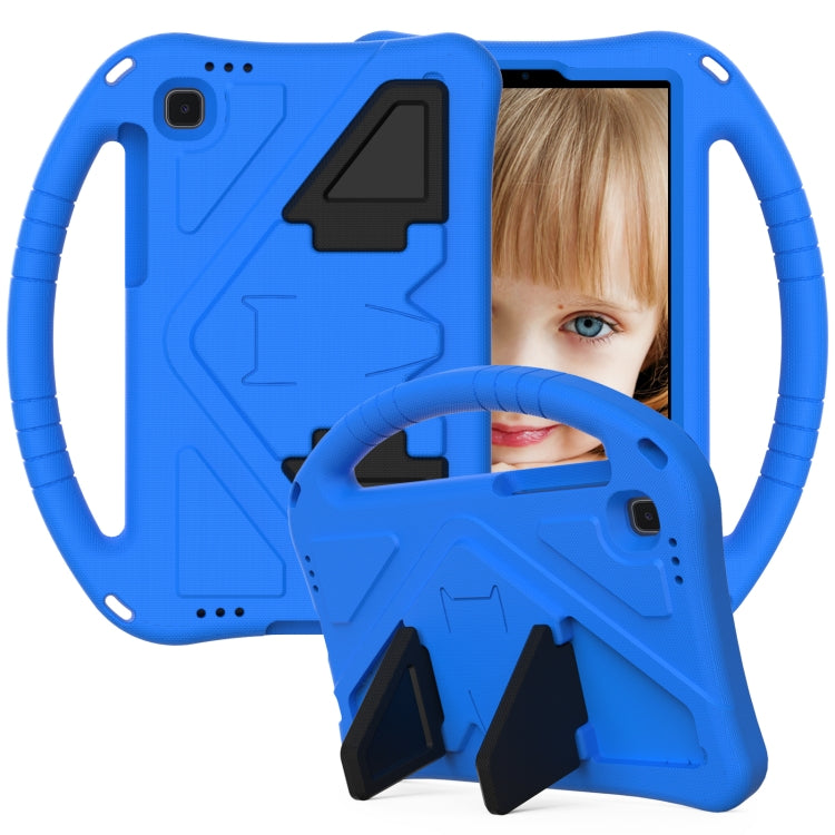For Samsung Galaxy Tab A7 Lite 8.7(2021) T225 EVA Flat Anti Falling Protective Case Shell with Holder(Blue)