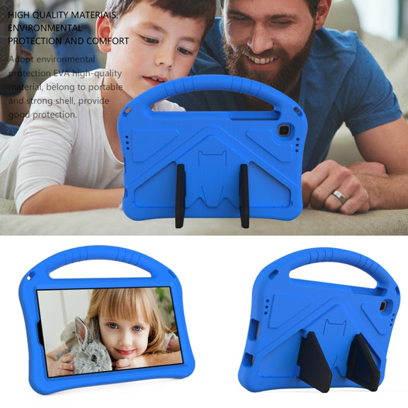For Samsung Galaxy Tab A7 Lite 8.7(2021) T225 EVA Flat Anti Falling Protective Case Shell with Holder(Blue)