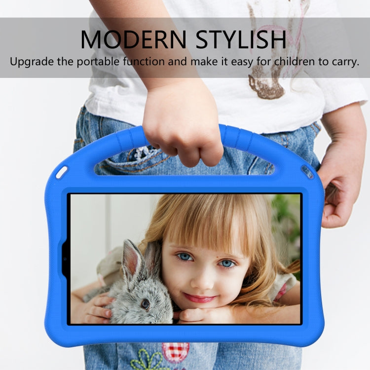 For Samsung Galaxy Tab A7 Lite 8.7(2021) T225 EVA Flat Anti Falling Protective Case Shell with Holder(Blue)