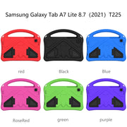 For Samsung Galaxy Tab A7 Lite 8.7(2021) T225 EVA Flat Anti Falling Protective Case Shell with Holder(Blue)