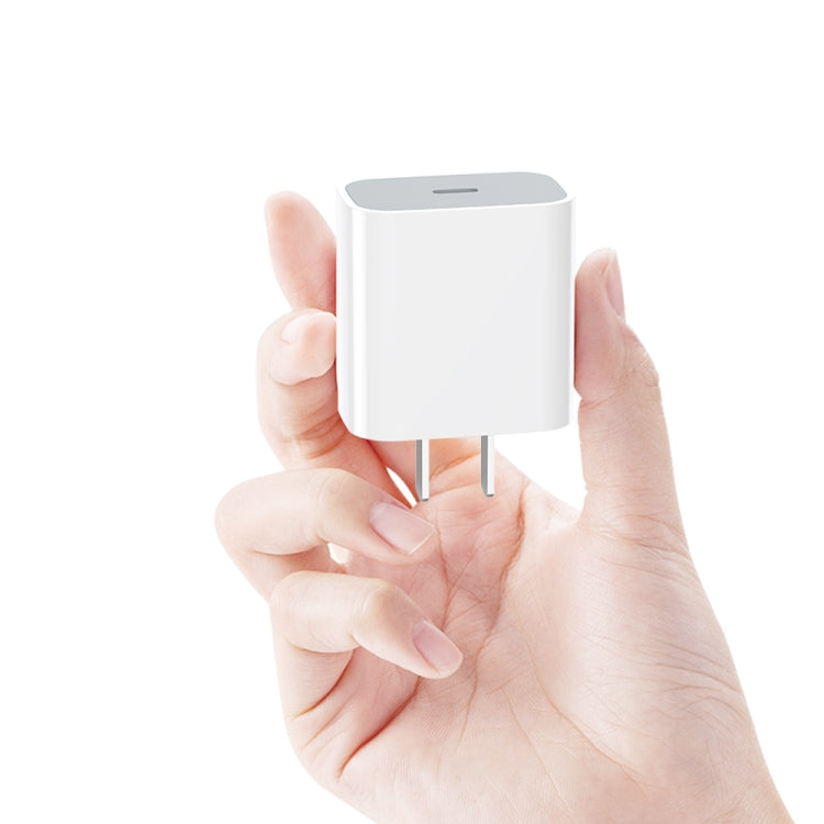 PD 20W Single USB-C / Type-C Port Travel Charger + 3A PD3.0 USB-C / Type-C to 8 Pin Fast Charge Data Cable Set, US Plug 1.5m