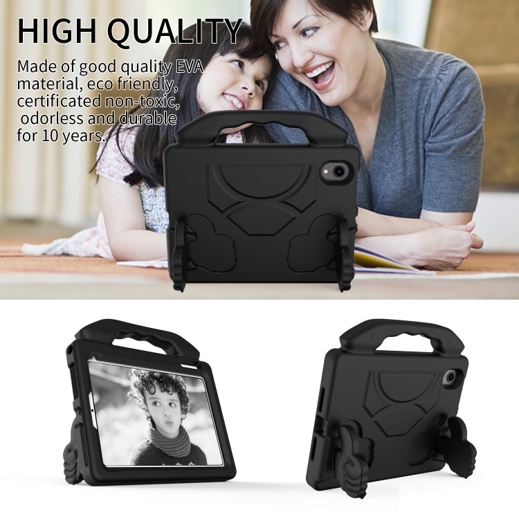 For iPad mini 6 / mini 2024 Children EVA Shockproof Tablet Case with Thumb Bracket(Black)