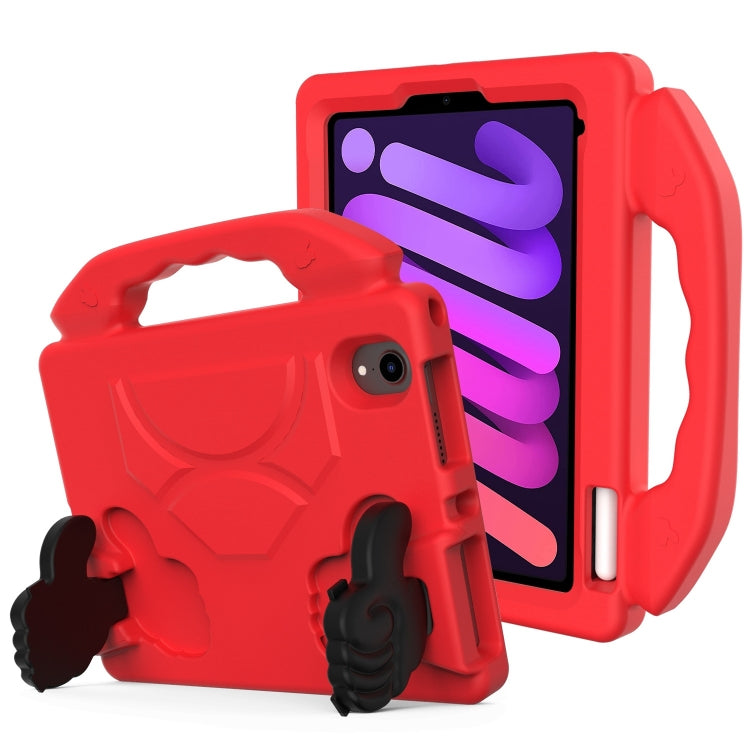 For iPad mini 6 / mini 2024 Children EVA Shockproof Tablet Case with Thumb Bracket(Red)