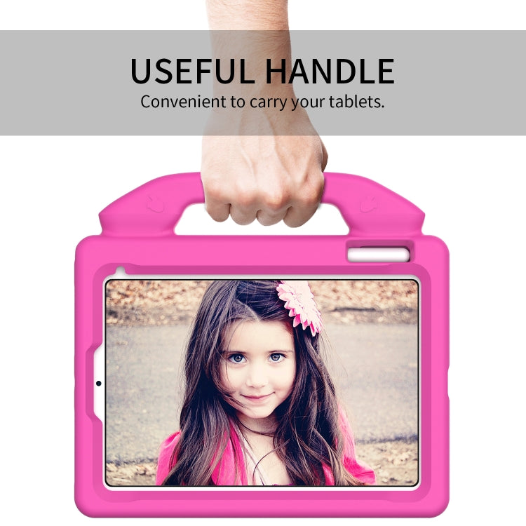 For iPad mini 6 / mini 2024 Children EVA Shockproof Tablet Case with Thumb Bracket(Rose Red)