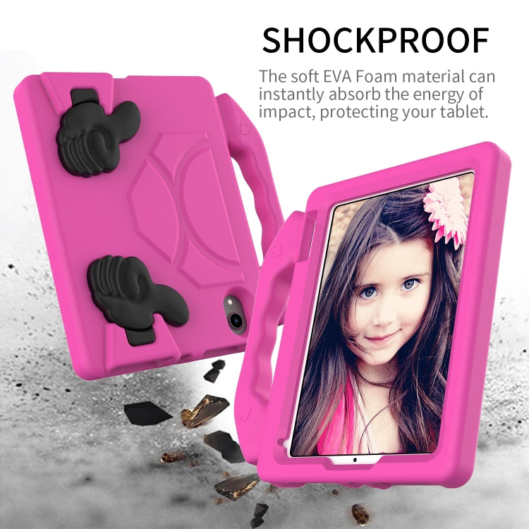 For iPad mini 6 / mini 2024 Children EVA Shockproof Tablet Case with Thumb Bracket(Rose Red)