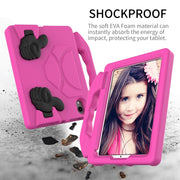 For iPad mini 6 / mini 2024 Children EVA Shockproof Tablet Case with Thumb Bracket(Rose Red)