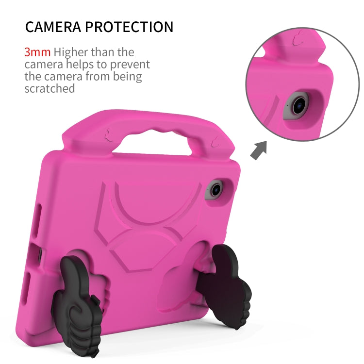 For iPad mini 6 / mini 2024 Children EVA Shockproof Tablet Case with Thumb Bracket(Rose Red)