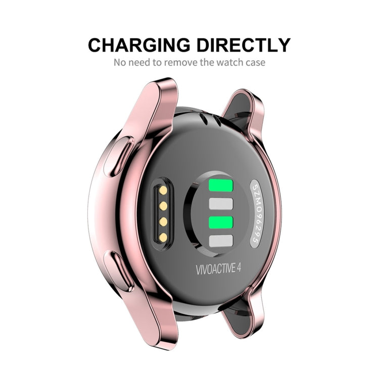 Compatible with Garmin Venu 2 45mm / Vivoactive 4 45mm ENKAY Hat-Prince Full Coverage Electroplate TPU Soft Case(Pink)