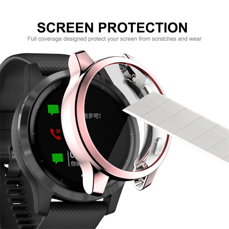 Compatible with Garmin Venu 2 45mm / Vivoactive 4 45mm ENKAY Hat-Prince Full Coverage Electroplate TPU Soft Case(Pink)