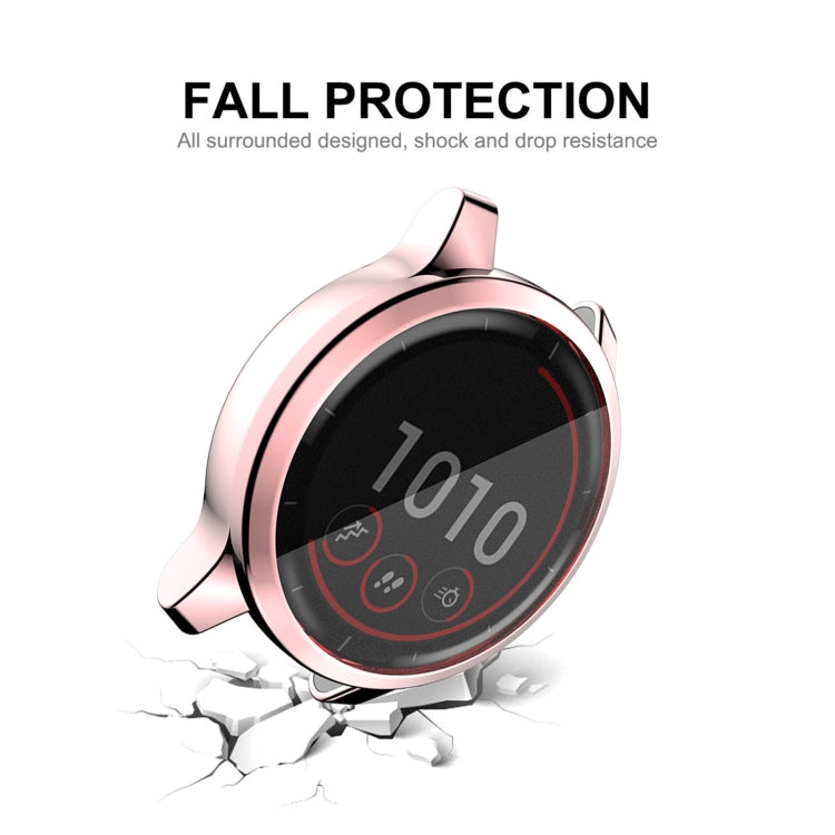 Compatible with Garmin Venu 2 45mm / Vivoactive 4 45mm ENKAY Hat-Prince Full Coverage Electroplate TPU Soft Case(Pink)