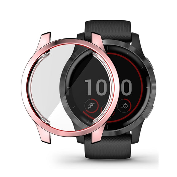 Compatible with Garmin Venu 2 45mm / Vivoactive 4 45mm ENKAY Hat-Prince Full Coverage Electroplate TPU Soft Case(Pink)