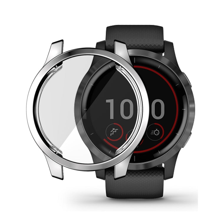 Compatible with Garmin Venu 2S 40mm / Vivoactive 4S 40mm ENKAY Hat-Prince Full Coverage Electroplate TPU Soft Case(Silver)