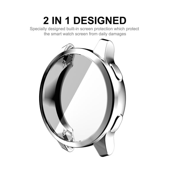 Compatible with Garmin Venu 2S 40mm / Vivoactive 4S 40mm ENKAY Hat-Prince Full Coverage Electroplate TPU Soft Case(Silver)