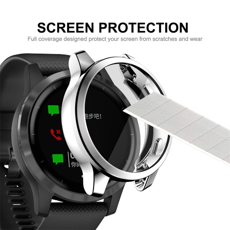 Compatible with Garmin Venu 2S 40mm / Vivoactive 4S 40mm ENKAY Hat-Prince Full Coverage Electroplate TPU Soft Case(Silver)