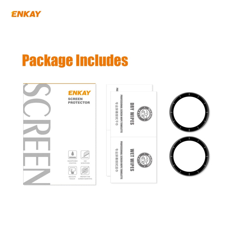 For Venu 2 / Vivoactive 4 45mm 2 PCS ENKAY Hat-Prince 3D Full Screen Soft PC Edge + PMMA HD Screen Protector Film