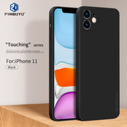 For iPhone 11 PINWUYO Sense Series Liquid Silicone TPU Mobile Phone Case (Black)