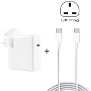 96W USB-C / Type-C Power Adapter Portable Charger with 1.8m USB-C / Type-C to USB-C / Type-C Charging Cable, UK Plug