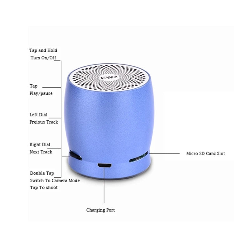 EWA A1 Portable TWS Bluetooth Wireless Speaker IPX5 Water-resistant Support TF Card(Gold)