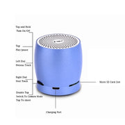 EWA A1 Portable TWS Bluetooth Wireless Speaker IPX5 Water-resistant Support TF Card(Gray)