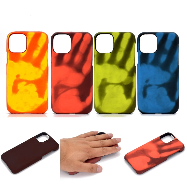 For iPhone 13 Pro Paste Skin + PC Thermal Sensor Discoloration Case (Black Blue)