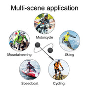 T4 Motorcycle Helmet Bluetooth Headsets BT 5.0 Stereo Automatically Connect to Support SIRI