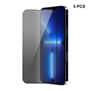 For iPhone 13 Pro Max 5pcs ENKAY Hat-Prince Full Coverage 28 Degree Privacy Screen Protector Anti-spy Tempered Glass Film