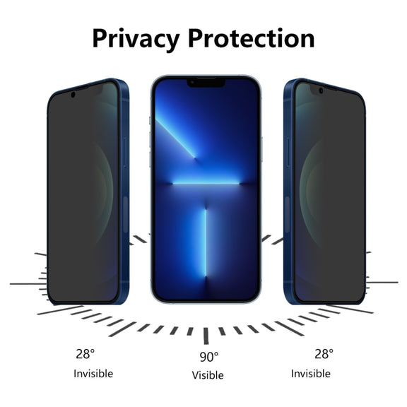 For iPhone 13 Pro Max 5pcs ENKAY Hat-Prince Full Coverage 28 Degree Privacy Screen Protector Anti-spy Tempered Glass Film
