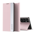 For Samsung Galaxy S20 Ultra Side Electroplated Magnetic Ultra-Thin Horizontal Flip Leather Case with Holder(Pink) - Galaxy Phone Cases by PMC TechLife | Online Shopping South Africa | PMC TechLife | Buy Now Pay Later Mobicred