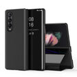 For Samsung Galaxy Z Fold3 Plated Mirror Horizontal Flip Leather Case with Holder(Black) - free shipping - PMC TechLife - Order now!