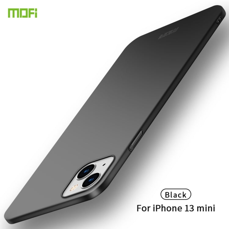 For iPhone 13 mini  MOFI Frosted PC Ultra-thin Hard Case(Black)