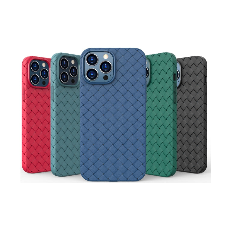 For iPhone 13 Pro Full Coverage Woven Shockproof TPU Case (Black)