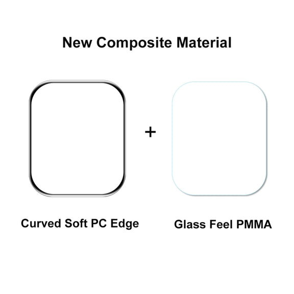5 PCS For Apple Watch Series 7 41mm ENKAY Hat-Prince 3D Full Coverage Soft PC Edge + PMMA HD Screen Protector Film