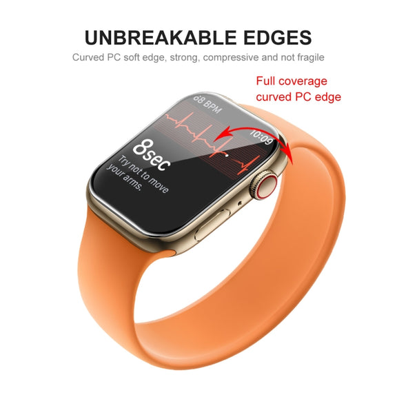 5 PCS For Apple Watch Series 7 41mm ENKAY Hat-Prince 3D Full Coverage Soft PC Edge + PMMA HD Screen Protector Film