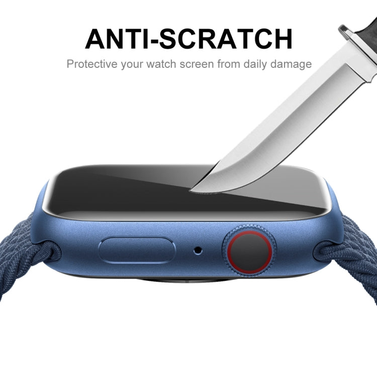 5 PCS For Apple Watch Series 7 41mm ENKAY Hat-Prince 3D Full Coverage Soft PC Edge + PMMA HD Screen Protector Film
