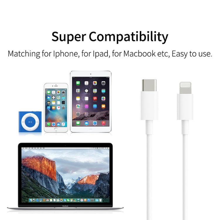 1m PD20W USB-C / Type-C to 8 Pin PD Fast Charging Sync Data Cable for iPhone 13 / 12 Series
