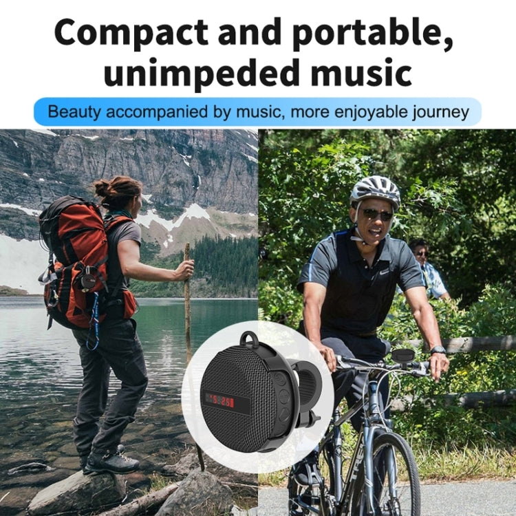 BT368 LED Digital Display Outdoor Portable IPX65 Water-resistant Bluetooth Speaker(Red)