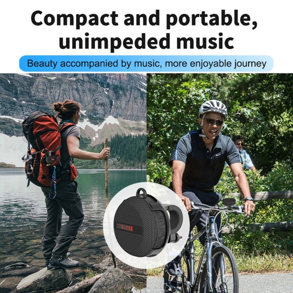 BT368 LED Digital Display Outdoor Portable IPX65 Water-resistant Bluetooth Speaker(Red)