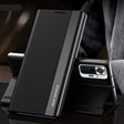 For Xiaomi Redmi Note 10 Pro / Note 10 Pro Max Side Electroplated Magnetic Ultra-Thin Horizontal Flip Leather Case with Holder(Black) - free shipping - PMC TechLife - Order now!