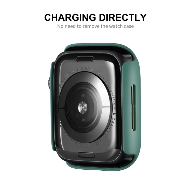 ENKAY Hat-Prince PC Frame + Full Coverage PMMA HD Screen Protector Film For Apple Watch Series 8 / 7 41mm(Transparent)