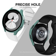 ENKAY Hat-Prince Full Coverage PC Frame + Tempered Glass Protector Composite Case for Samsung Galaxy Watch4 40mm(Transparent) - Watch Cases by ENKAY