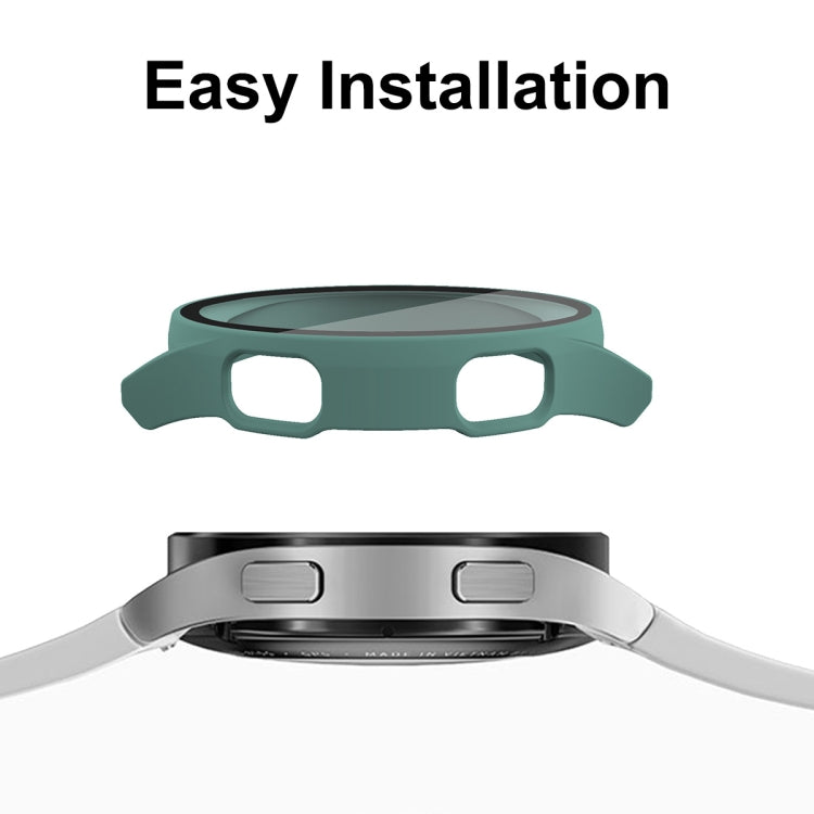 ENKAY Hat-Prince Full Coverage PC Frame + Tempered Glass Protector Composite Case for Samsung Galaxy Watch4 40mm(Transparent) - Watch Cases by ENKAY