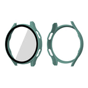 ENKAY Hat-Prince Full Coverage PC Frame + Tempered Glass Protector Composite Case for Samsung Galaxy Watch4 44mm(Green) - Watch Cases by ENKAY
