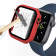 ENKAY Hat-Prince 2 in 1 PC Frame + 9H Tempered Glass Protector Full Coverage Case For Apple Watch Series 8 / 7 45mm(Red) - free shipping - PMC TechLife - Order now!
