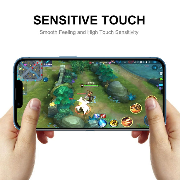 For iPhone 13 / 13 Pro 5pcs ENKAY Hat-Prince Full Glue Tempered Glass 6D Full Coverage Anti-scratch Protector