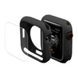 ENKAY Hat-Prince Protective TPU Watch Case + Full Coverage PET Screen Protector Film For Apple Watch Series 8 / 7 41mm(Black)
