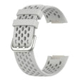 For Fitbit Charge 5 Monochromatic Breathable Silicone Watch Band(Moon White)