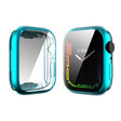 For Apple Watch Series 8 / 7 45mm ENKAY Hat-Prince Electroplated TPU Case(Cyan) - Watch Cases by ENKAY