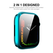 For Apple Watch Series 8 / 7 45mm ENKAY Hat-Prince Electroplated TPU Case(Dark Blue) - Watch Cases by ENKAY